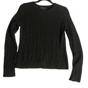 Express Black Cashmere Blend Cable Knit Sweater M